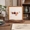 Load image into Gallery viewer, Museum-Quality Handcrafted Silk Suzhou Double-Sided Embroidery Ornament — Moonrise Over the Sea: Six Persimmons
