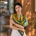 Load image into Gallery viewer, Chinese Mulberry Silk Scarves  Luxury Qianli Jiangshan Hua Luo Silk Scarf
