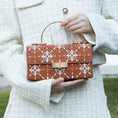 Load image into Gallery viewer, Heritage Embroidered Hard-Shell Ebroidered Leather Handbag
