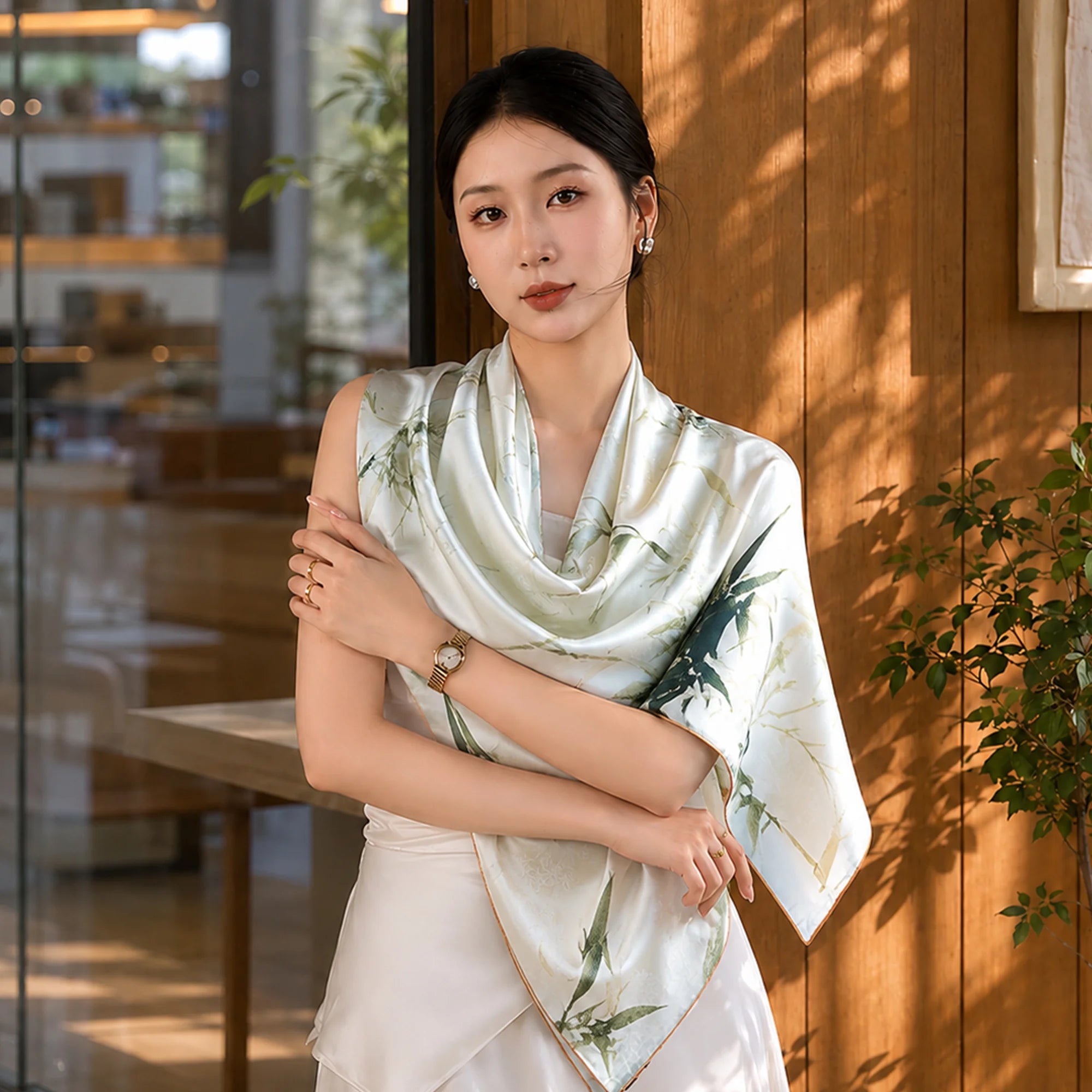 Intangible Cultural Heritage Chinese Mulberry Silk Scarves Silk Square Scarf