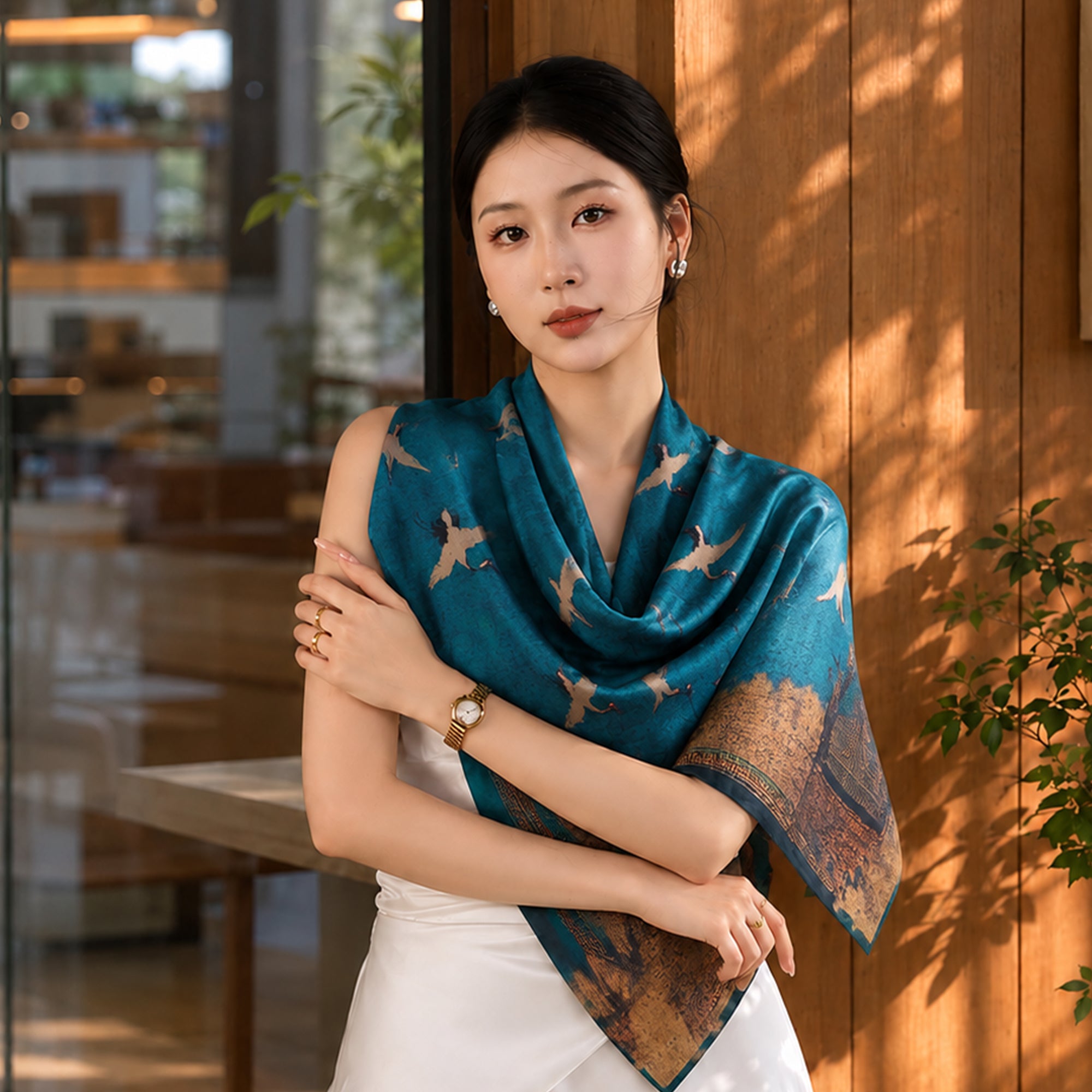 Intangible Cultural Heritage Xiangyunsha Mulberry Silk Scarf