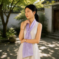 Load image into Gallery viewer, Heritage Magnolia Motif Mulberry Silk Scarf — "Jade Bloom"
