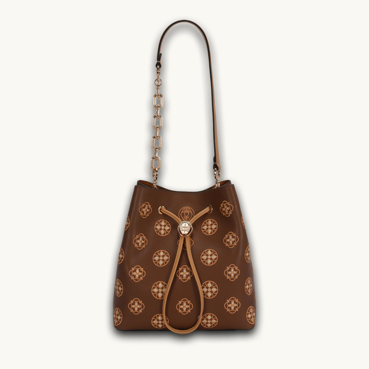 Luxuriöse Monogramm Suzhou-Stickerei Eimertasche