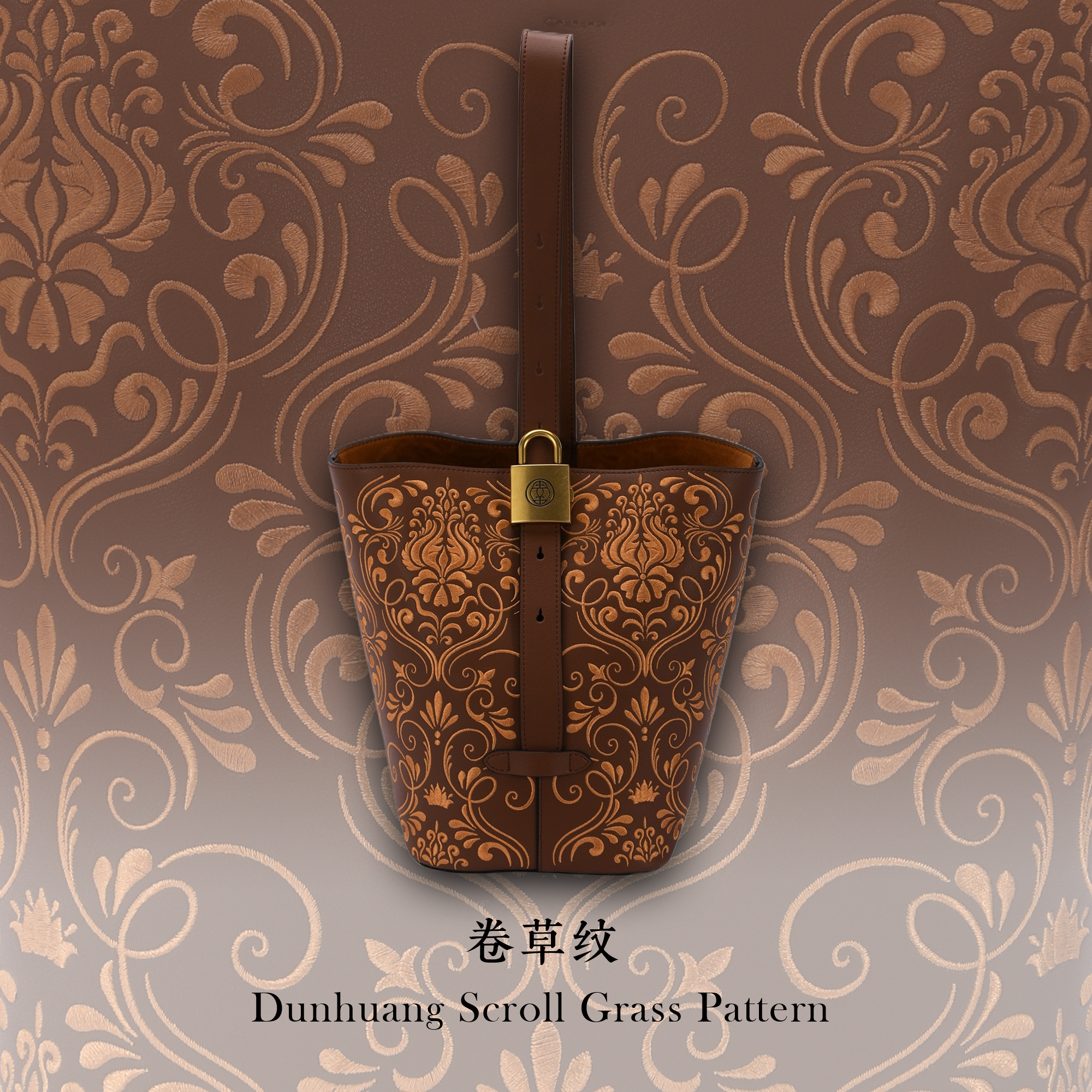 Borsa tote artigianale in vera pelle con squisito ricamo Suzhou barocco