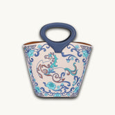 Luxury Leather Handcrafted Chinese Suzhou Embroidery Celestial Horse Bucket Bag
