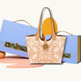Load image into Gallery viewer, Blush Floral Embroidered Genuine Leather Tote Bag
