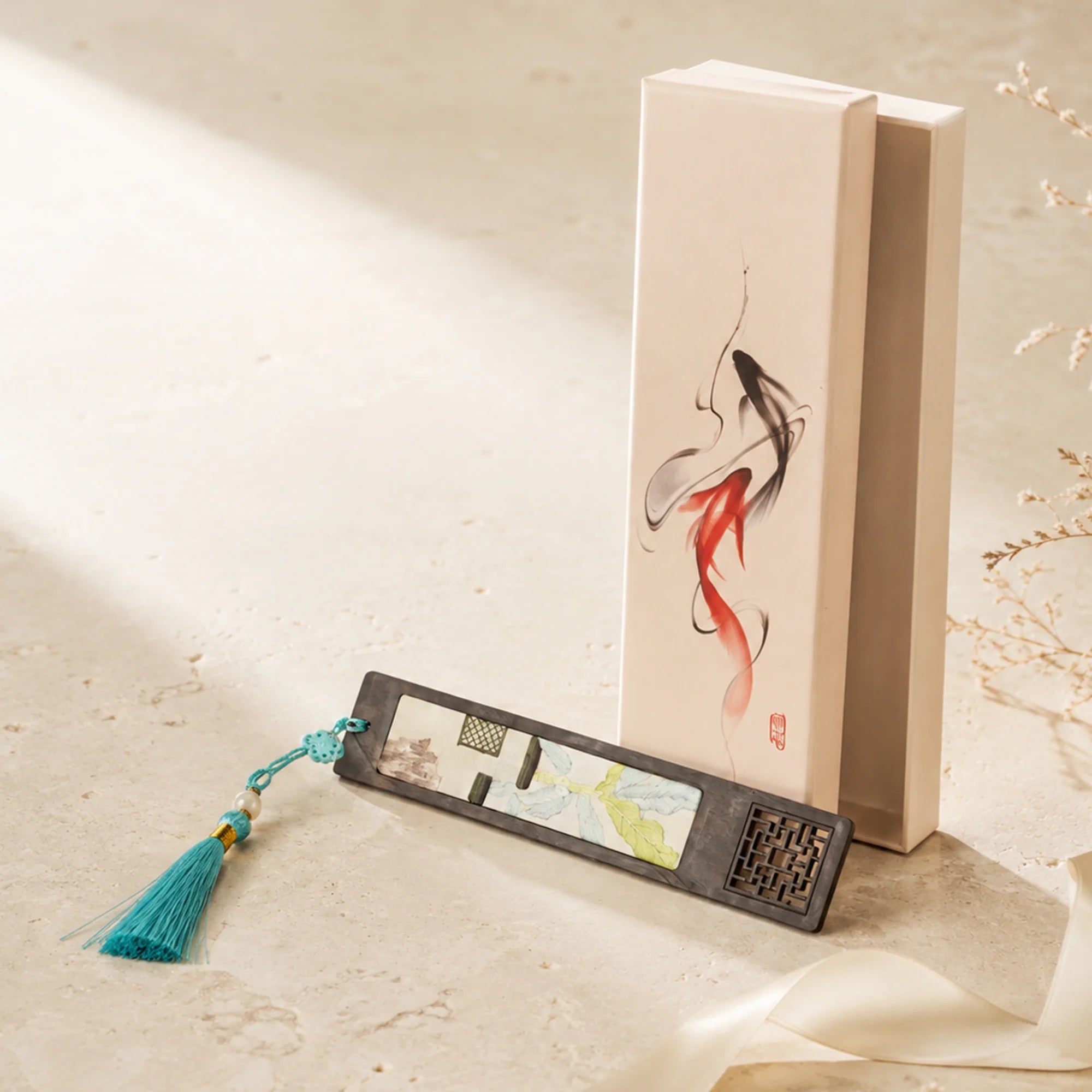 Handcrafted Silk Suzhou Embroidery Bookmark – Banana Leaf | Chinese Art Keepsake