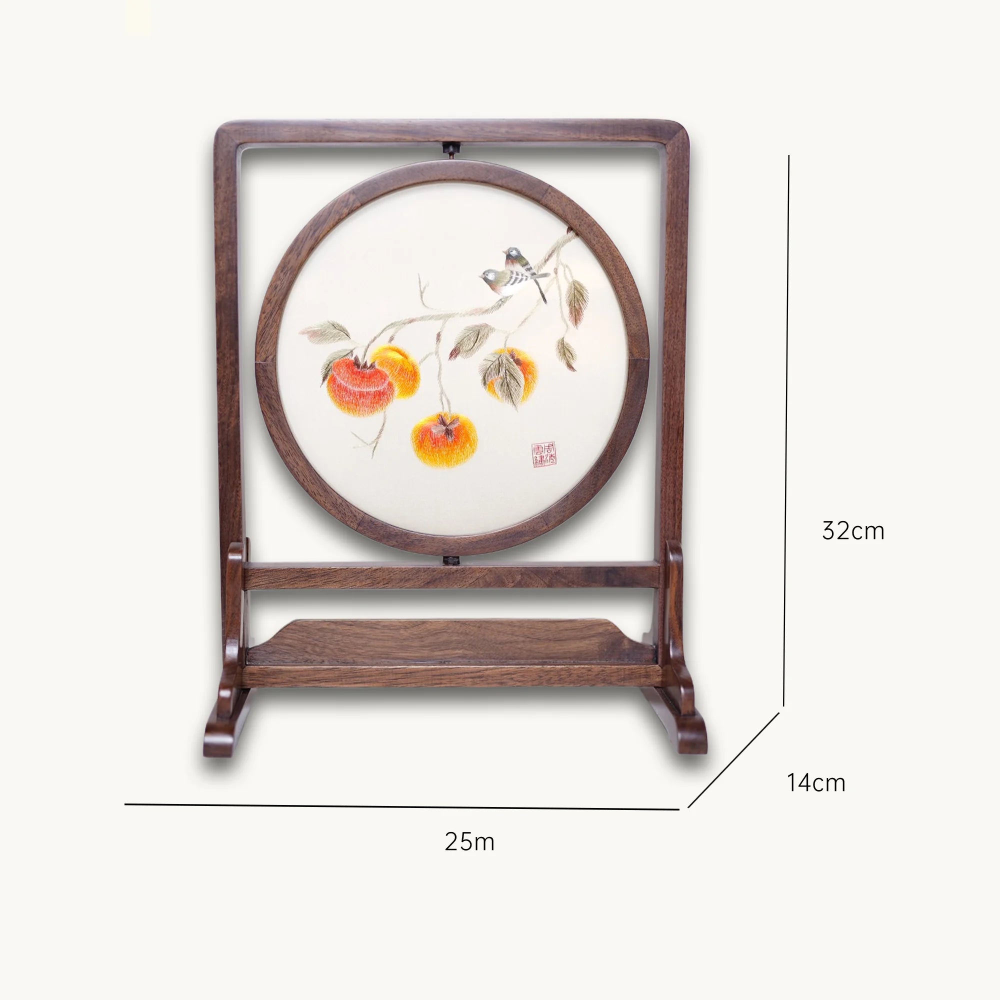 Museum-Quality Handcrafted Silk Suzhou Double-Sided Embroidery Ornament — May All Things Go As You Wish