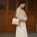 Load image into Gallery viewer, Handmade Luxury Crabapple Blossom Chinese Suzhou Embroidery Leather Crossbody Bag

