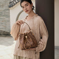 Load image into Gallery viewer, Luxury Chinese "Xing" Lucky Embroidered Leather Eastern Fortune Bucket Bag
