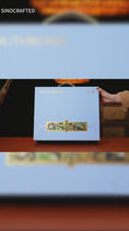 Load and play video in Gallery viewer, Heritage Baoxiang  Navy Leather Trim Embroidery Tote Bag
