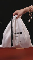 Load and play video in Gallery viewer, Chinese Peony Embroidered Flap Handbag Ink-Line Floral Motif Embroidery Handbag
